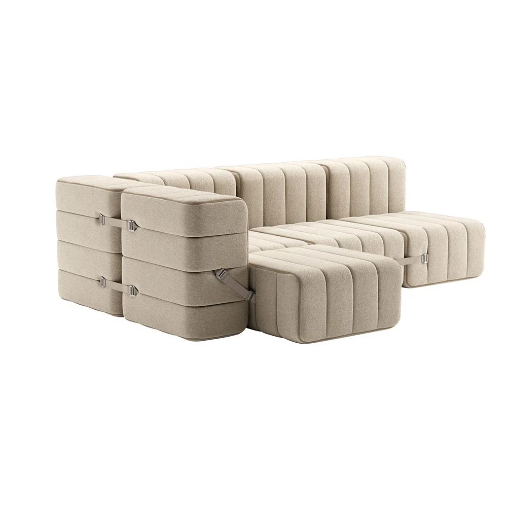 Set di 9 moduli Curt - Tessuto Jet