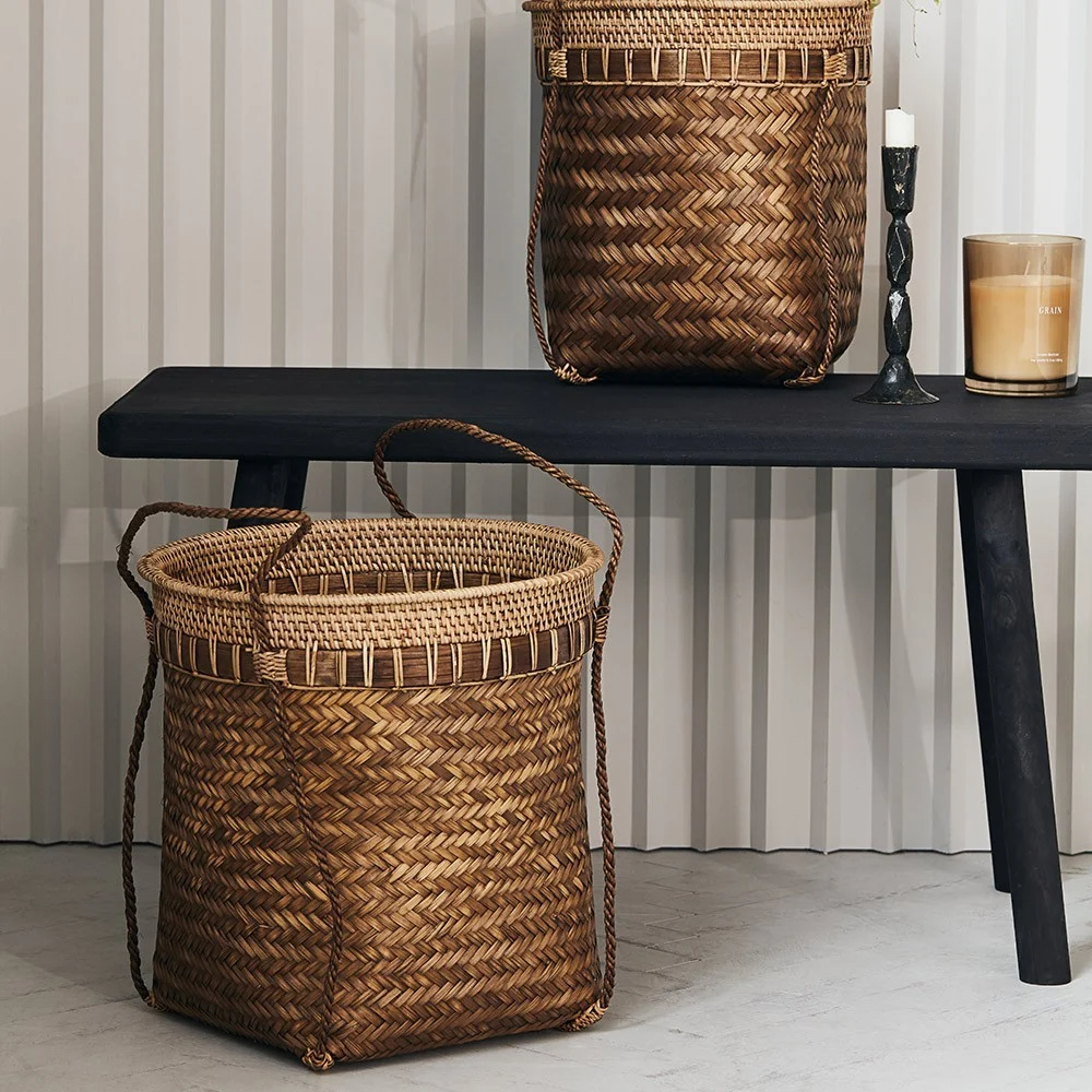 Set di due cestini Bali naturali M