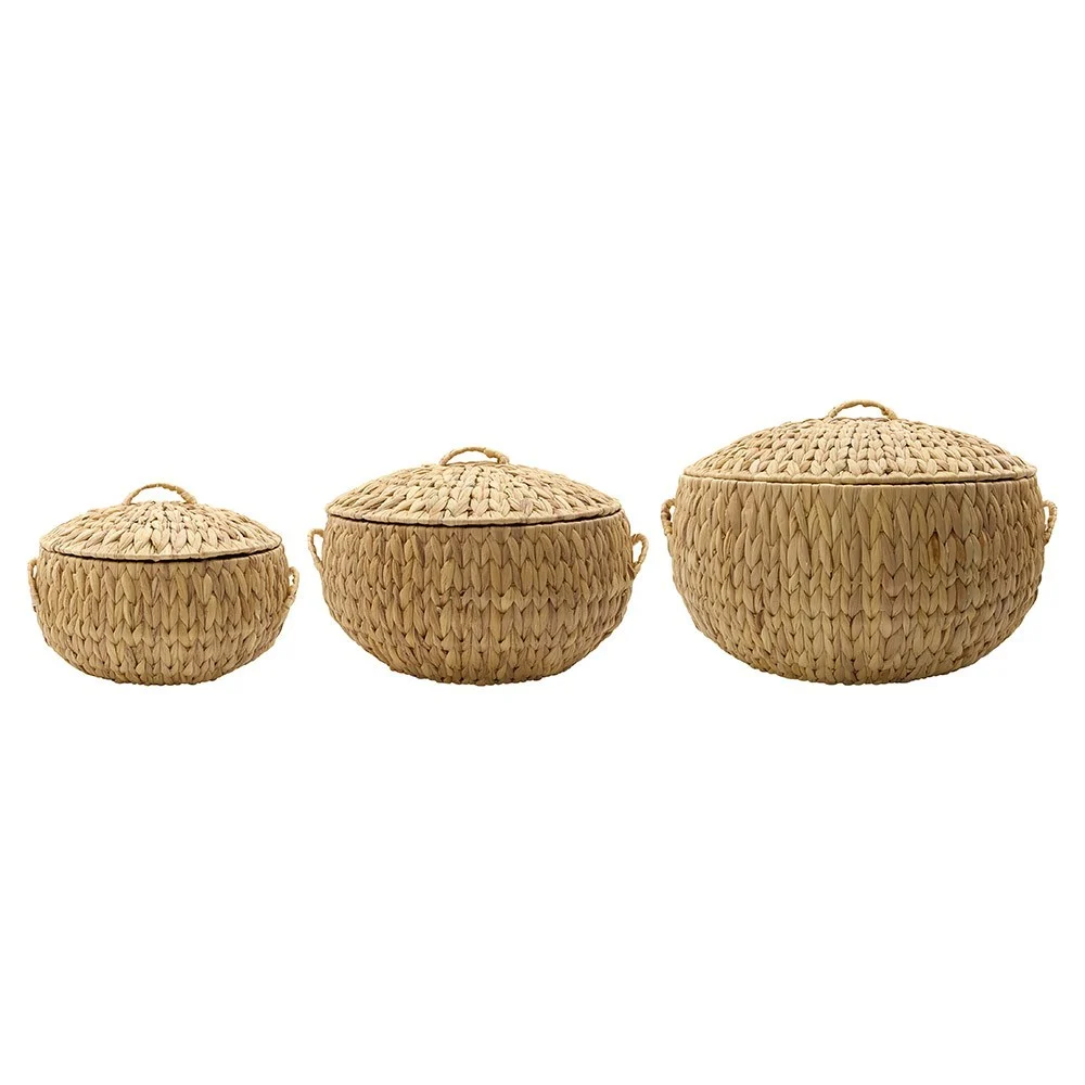 Set di tre cestini Rata naturali