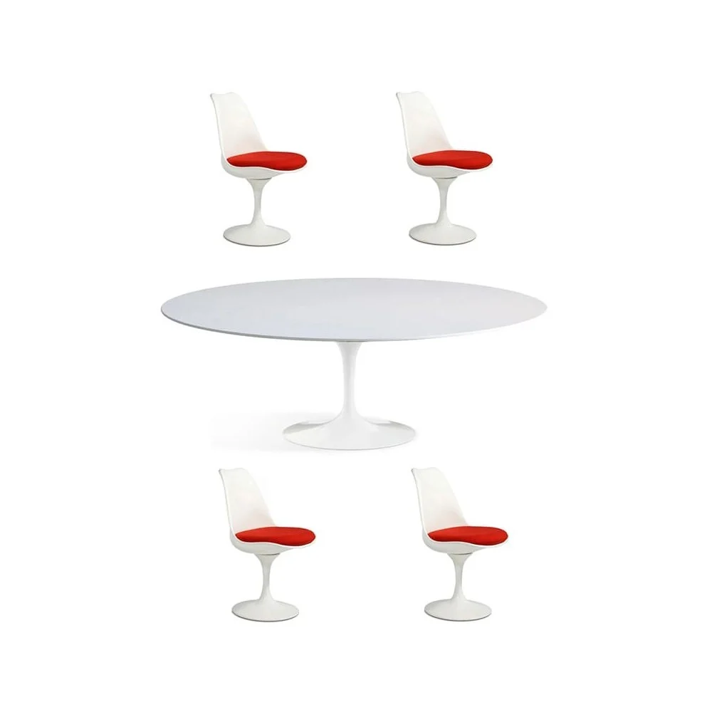 Set tavolo e sedie riedizione Tulip