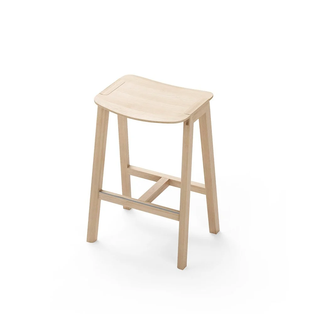 Sgabello bar Heldu rovere H80 cm