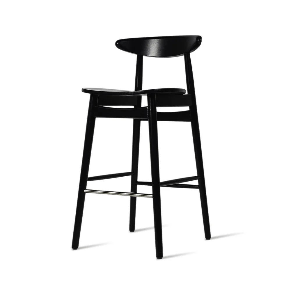 Sgabello Teo nero H91 cm
