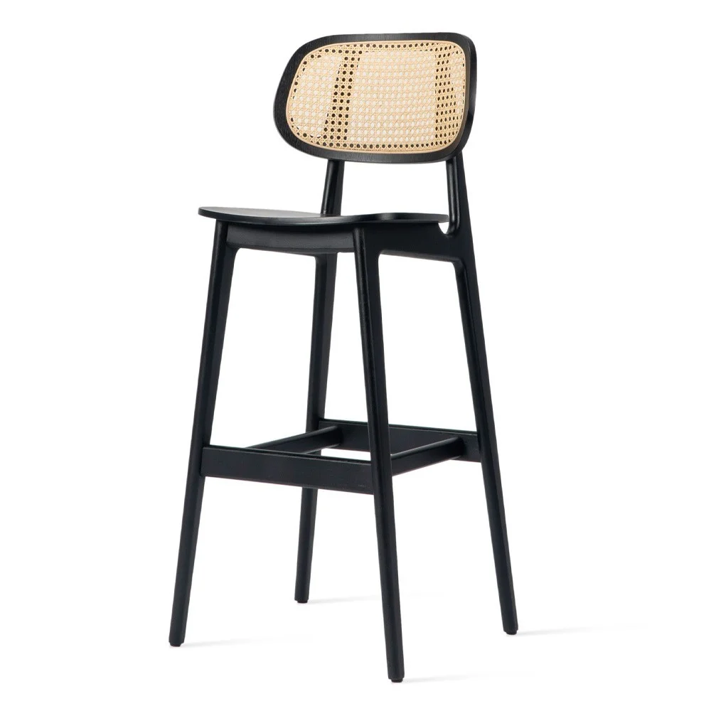 Sgabello Titus nero H110 cm