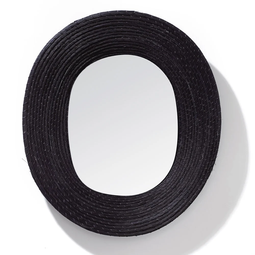 Specchio ovale Killa nero