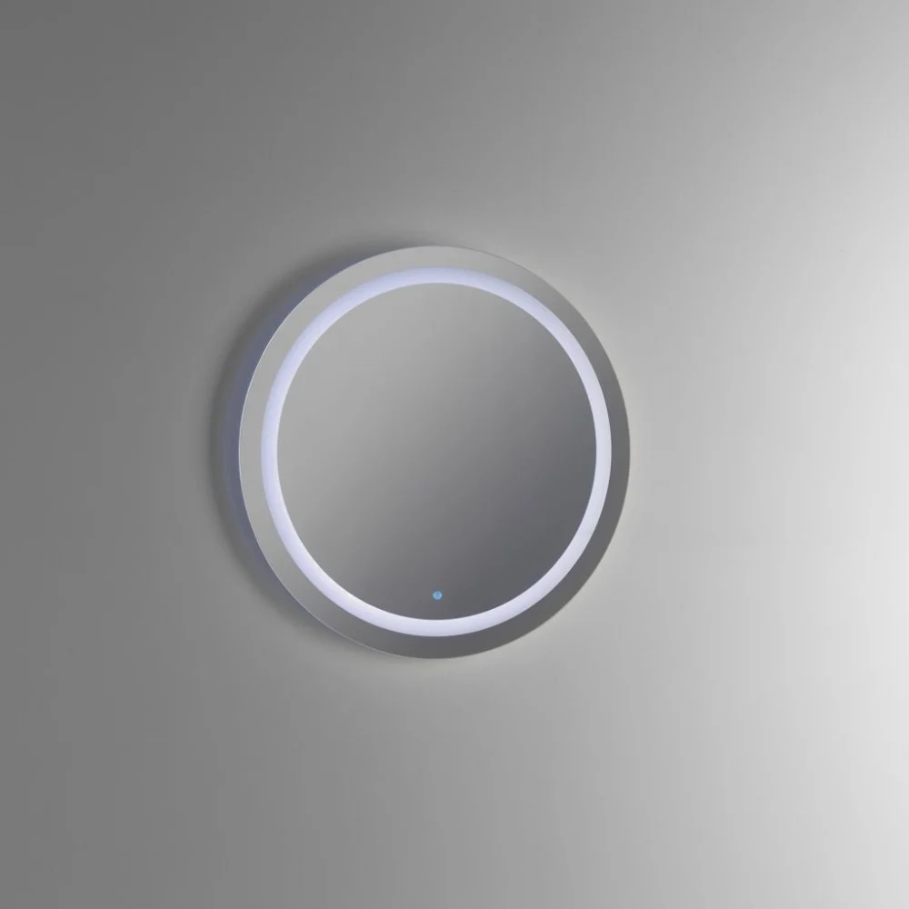 Specchio rotondo per bagno Ariel realizzato con struttura in abs con illuminazione a Led