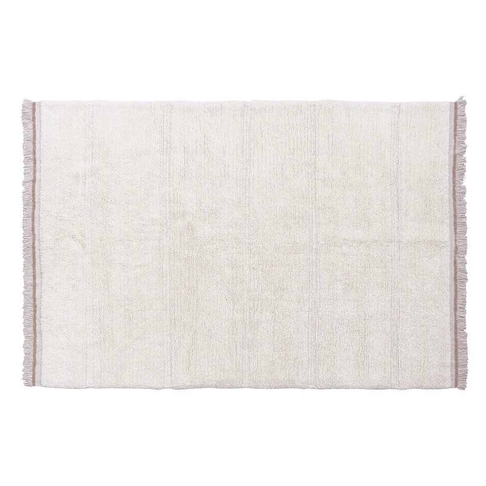 Tappeto in lana Steppe Sheep bianco L