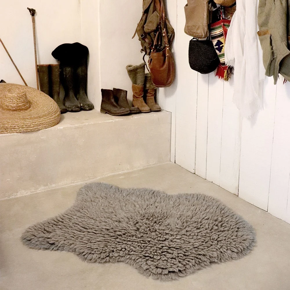 Tappeto in lana Woolly Sheep grigio