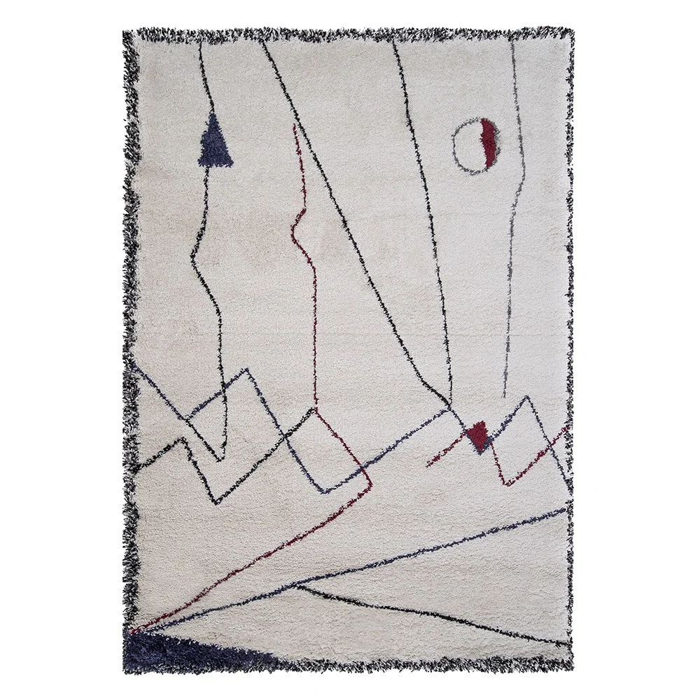 Tappeto Myrro blu e rosso