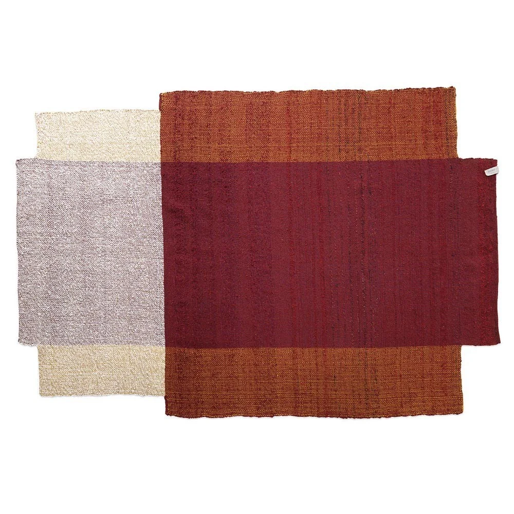 Tappeto Nobsa rosso / ocra / crema M