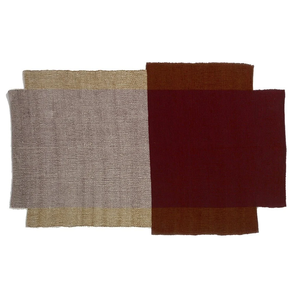 Tappeto Nobsa S rosso / ocra / crema