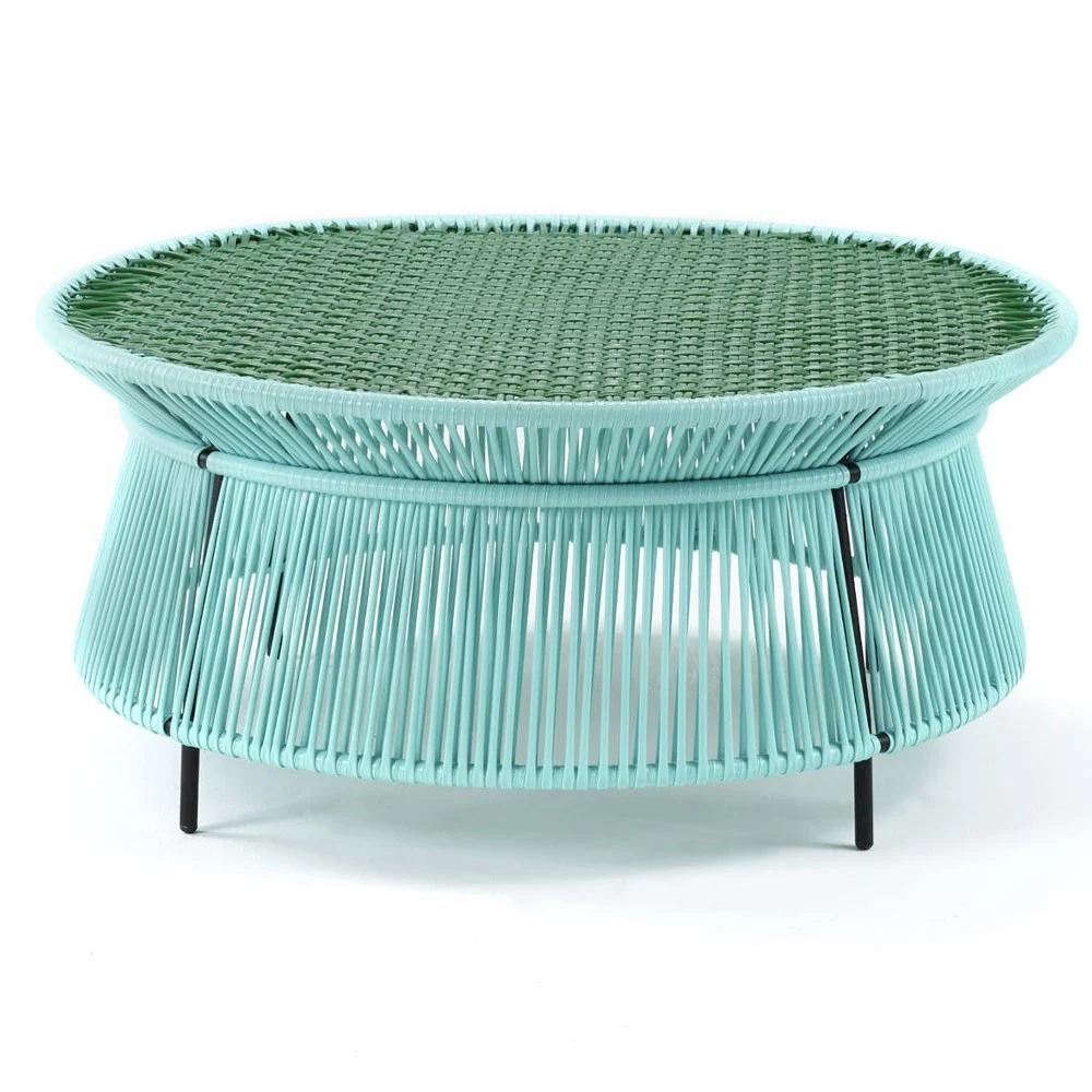 Tavolino Caribe menta, verde e nero
