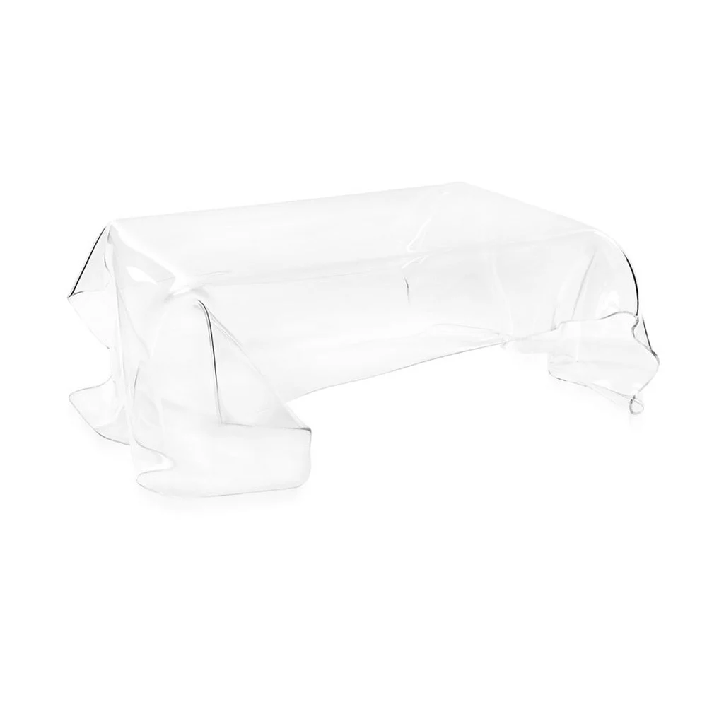 Tavolino da salotto in plexiglass Drappeggi realizzato in Italia da Iplex Design