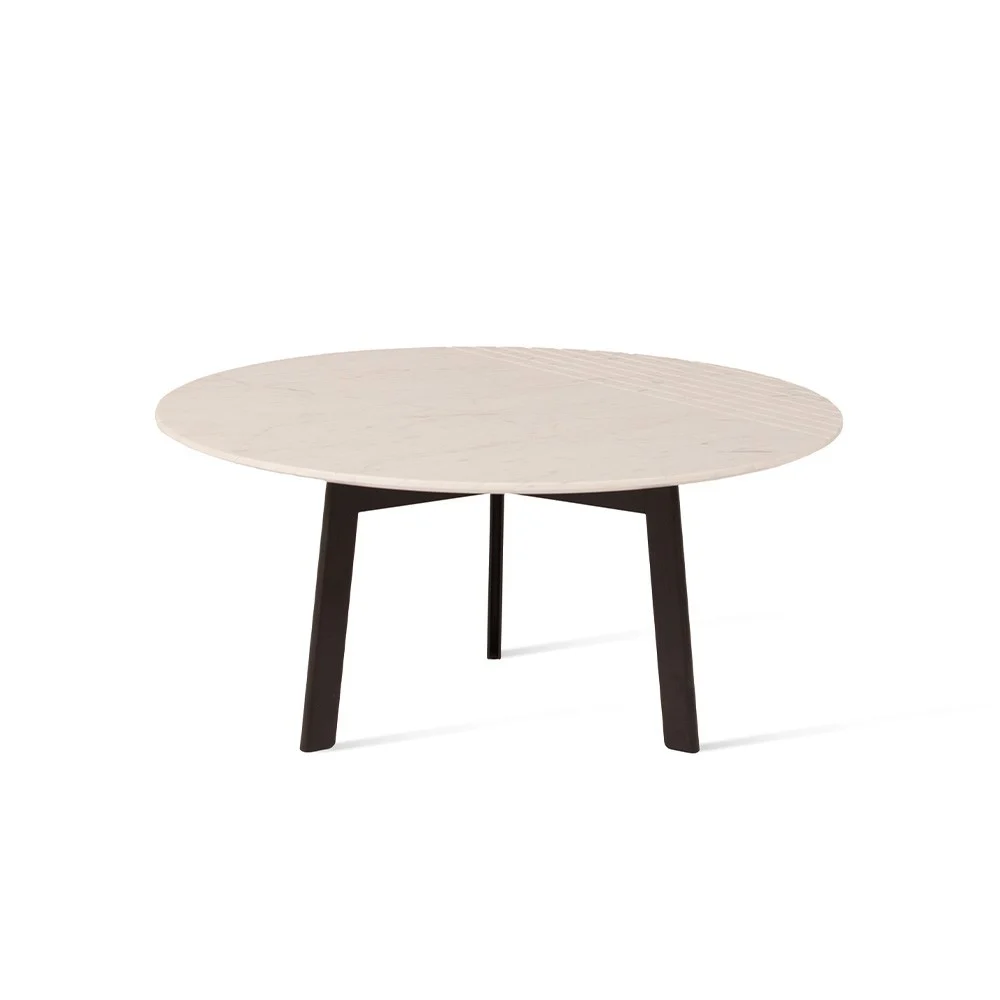 Tavolino Groove marmo bianco M
