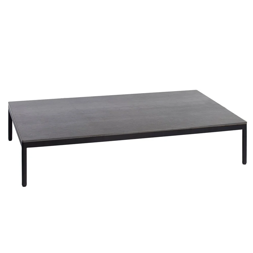 Tavolino Riad in ceramica 124x74 cm antracite