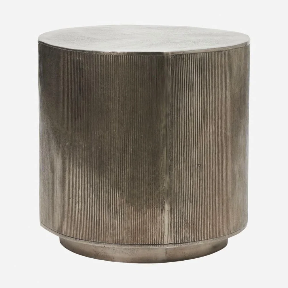 Tavolino Rota argento spazzolato 50 cm