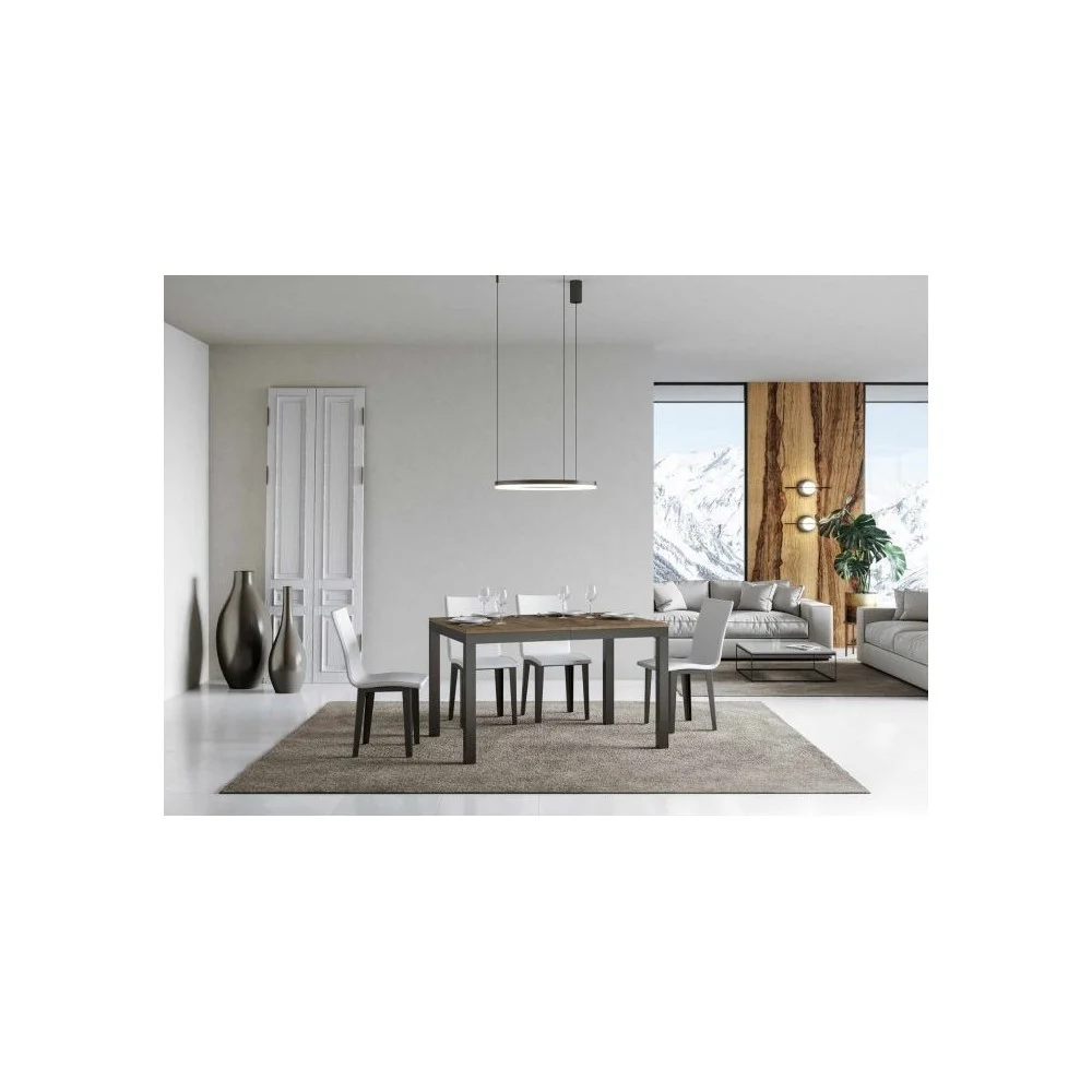 Tavolo allungabile Everyday Evolution di Itamoby con gambe in metallo e piano in microparticelle di legno