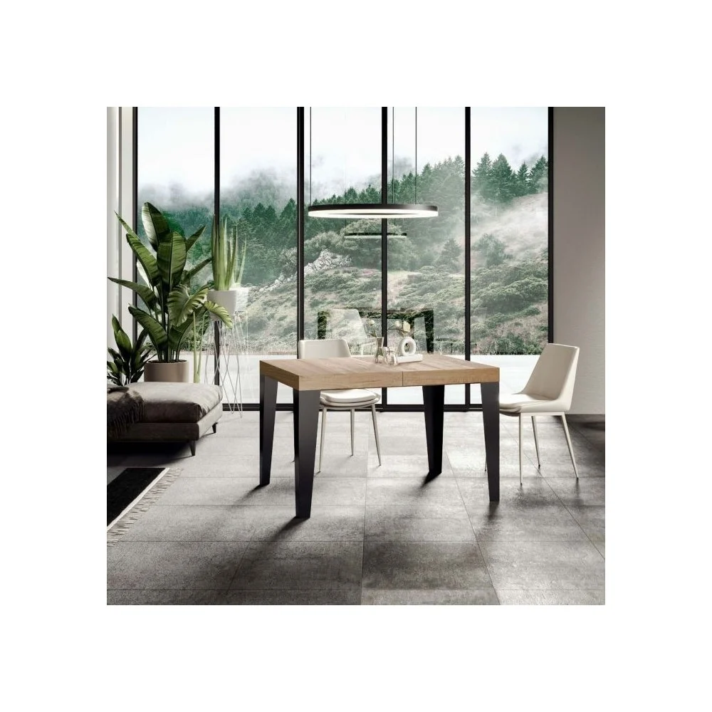 Tavolo allungabile Flame di Itamoby realizzato con struttura in metallo verniciato e piano in microparticelle di legno
