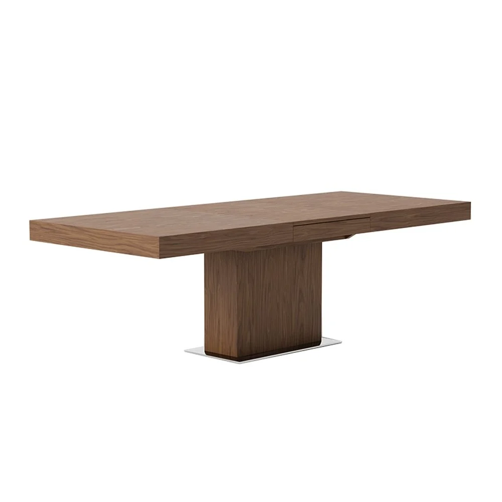 Tavolo allungabile 1015 Papillon realizzato in legno impiallacciato noce con allunghe a scomparsa nella struttura