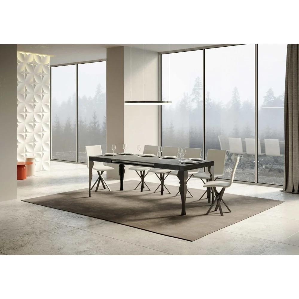Tavolo allungabile Paxon di Itamoby piccolo realizzato con struttura in metallo e piano in microparticelle di legno