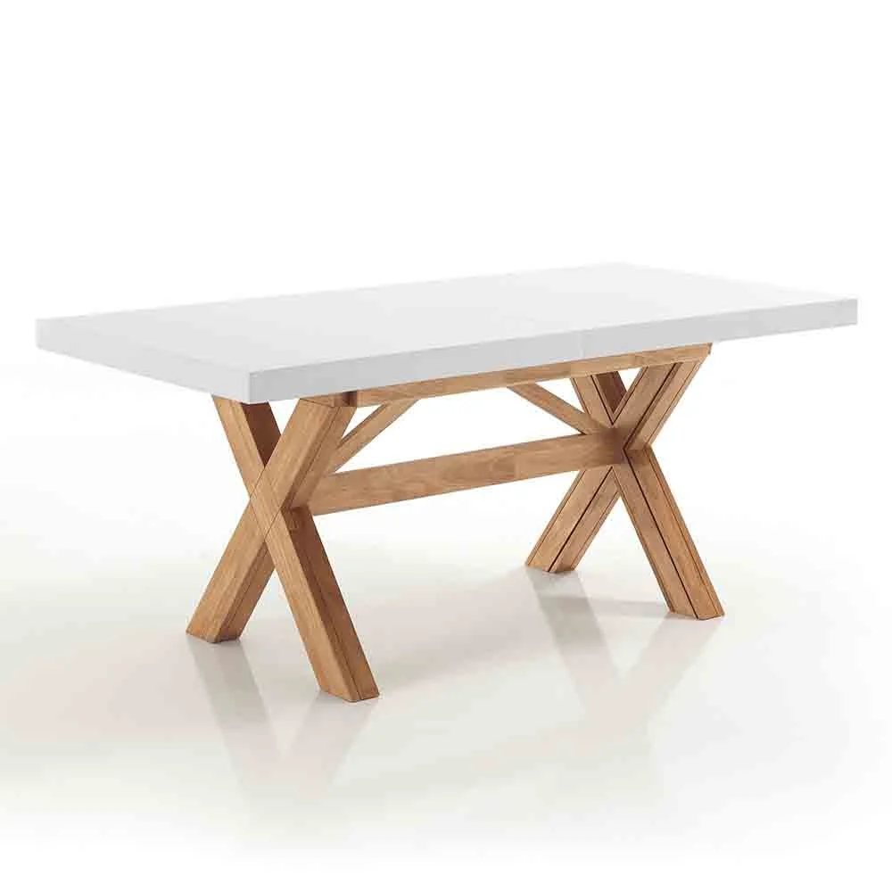 Tavolo allungabile Snow di OresteLuchetta realizzato in legno massello