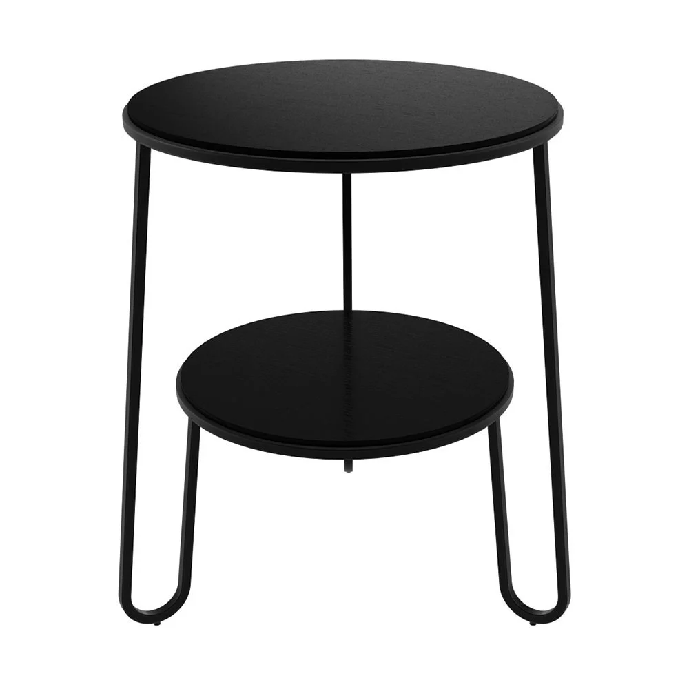 Tavolo Anatole con piedistallo rovere tinto nero