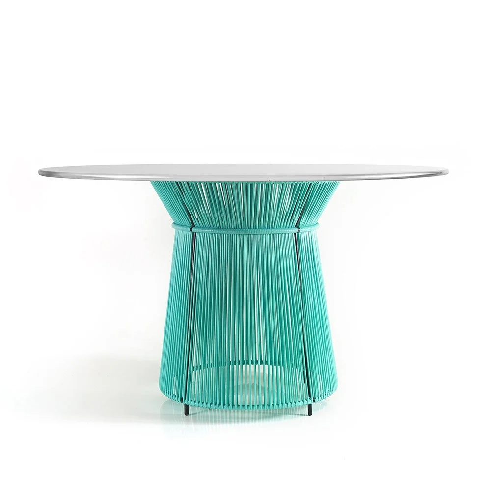 Tavolo Caribe menta / grigio bianco