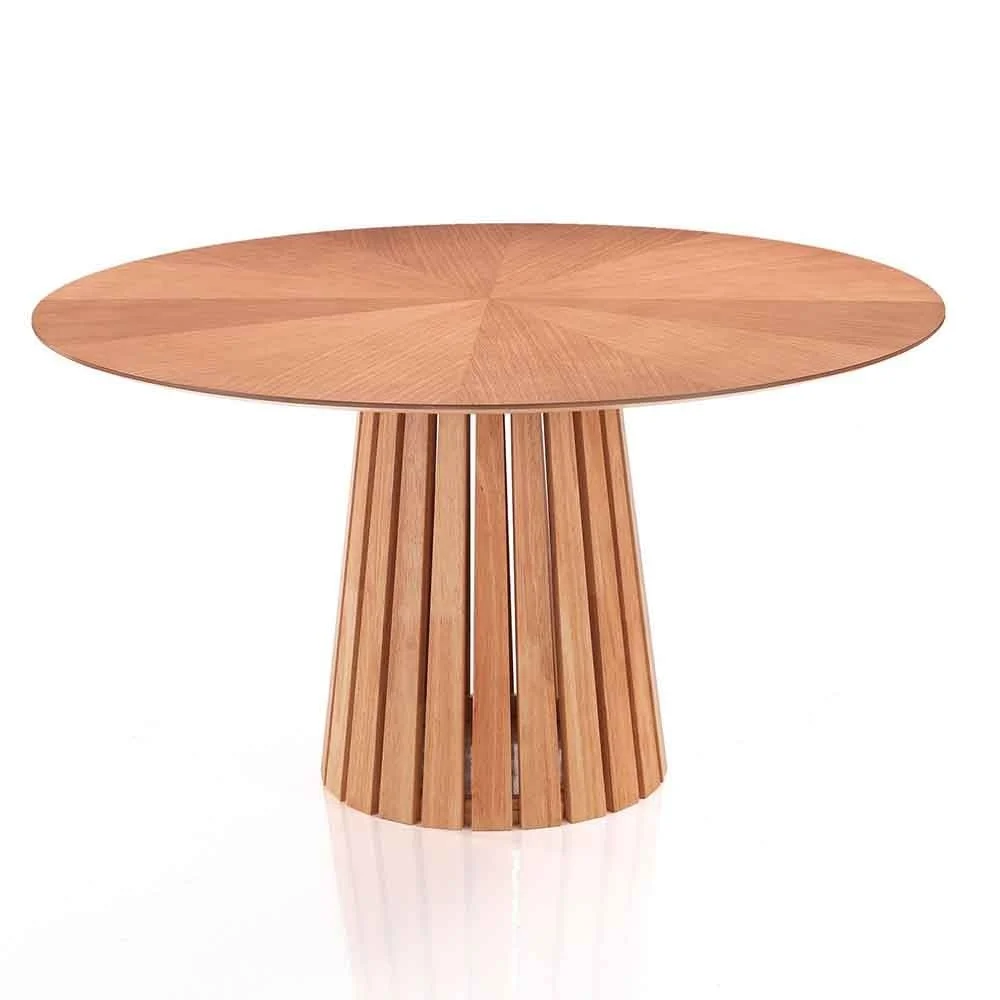 Tavolo rotondo Malta Wood di OresteLuchetta struttura realizzata in legno massello tinto Rovere