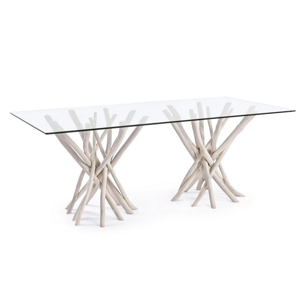 Tavolo Sahel di Bizzotto realizzato con struttura in legno di teak