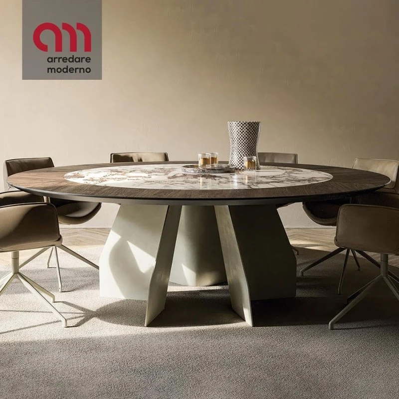 Tavolo Senator Ker-Wood Round Cattelan Italia