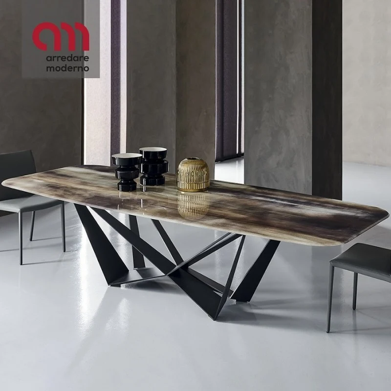 Tavolo Skorpio Crystalart Cattelan Italia