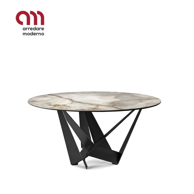 Tavolo Skorpio Keramik Round Cattelan Italia