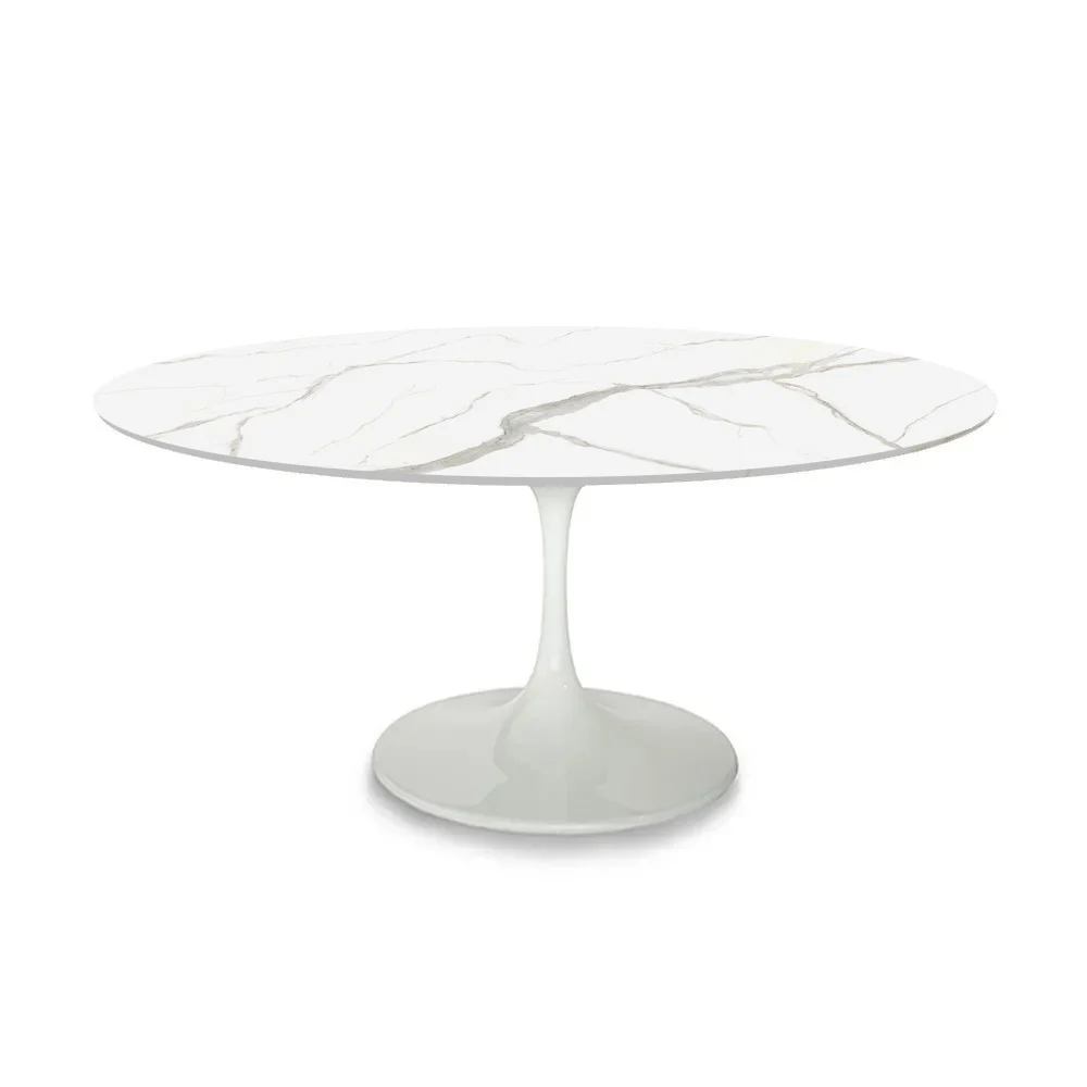 Tavolo Tulip da Esterno in Ceramica e Alluminio – Varie Misure da 80 a 120 cm