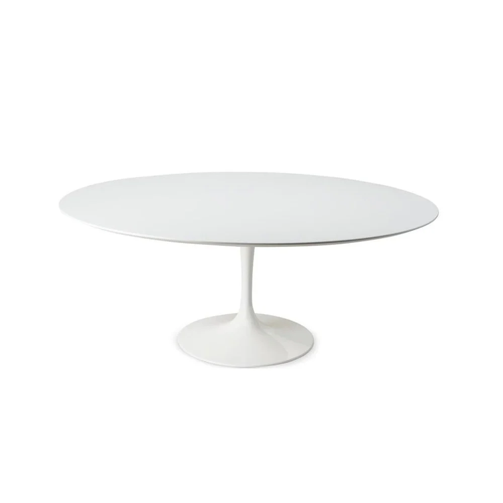 Tavolo Tulip Rotondo da cm 127 a cm 180 cm con Piano in legno o marmo