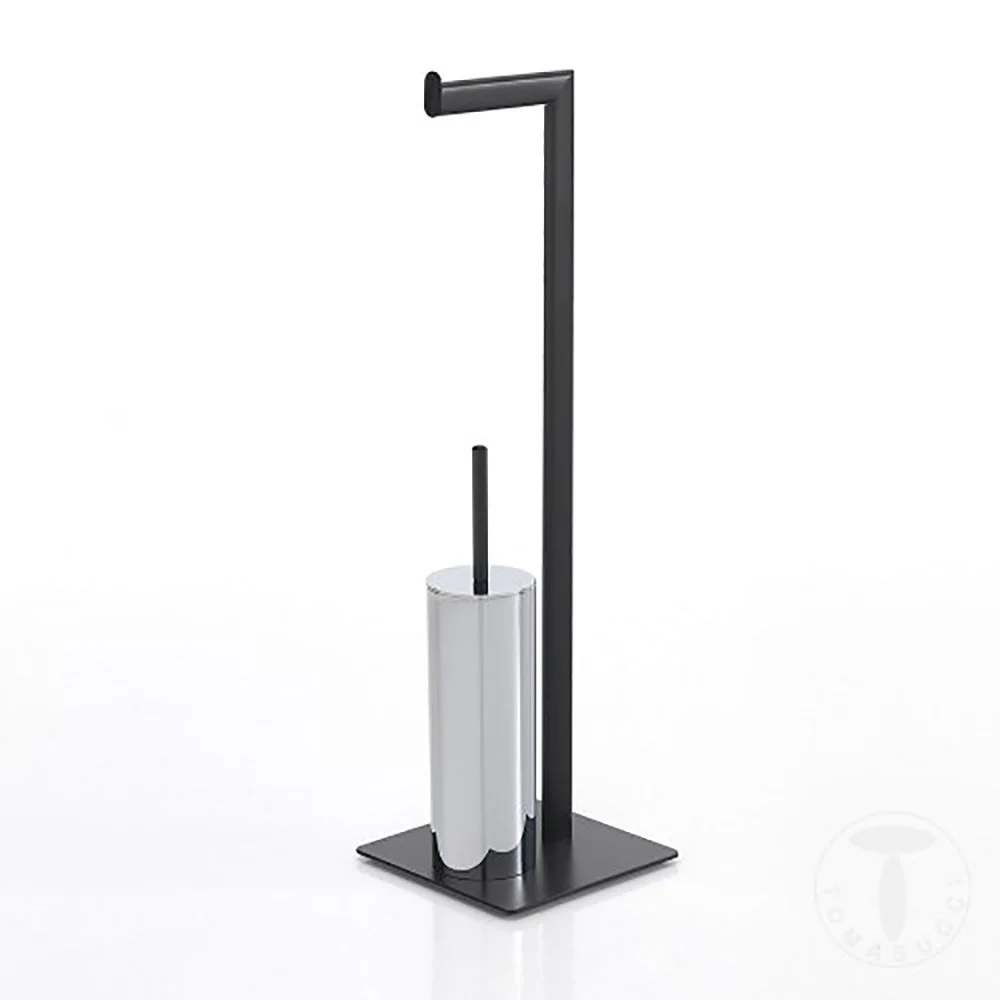 Tomasucci Janny Black colonna porta scopino e carta igienica