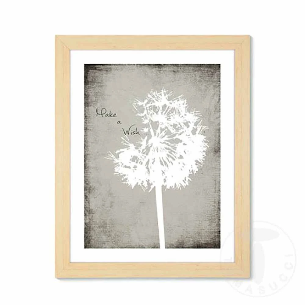 Tomasucci quadro "make a wish" con cornice finitura rovere