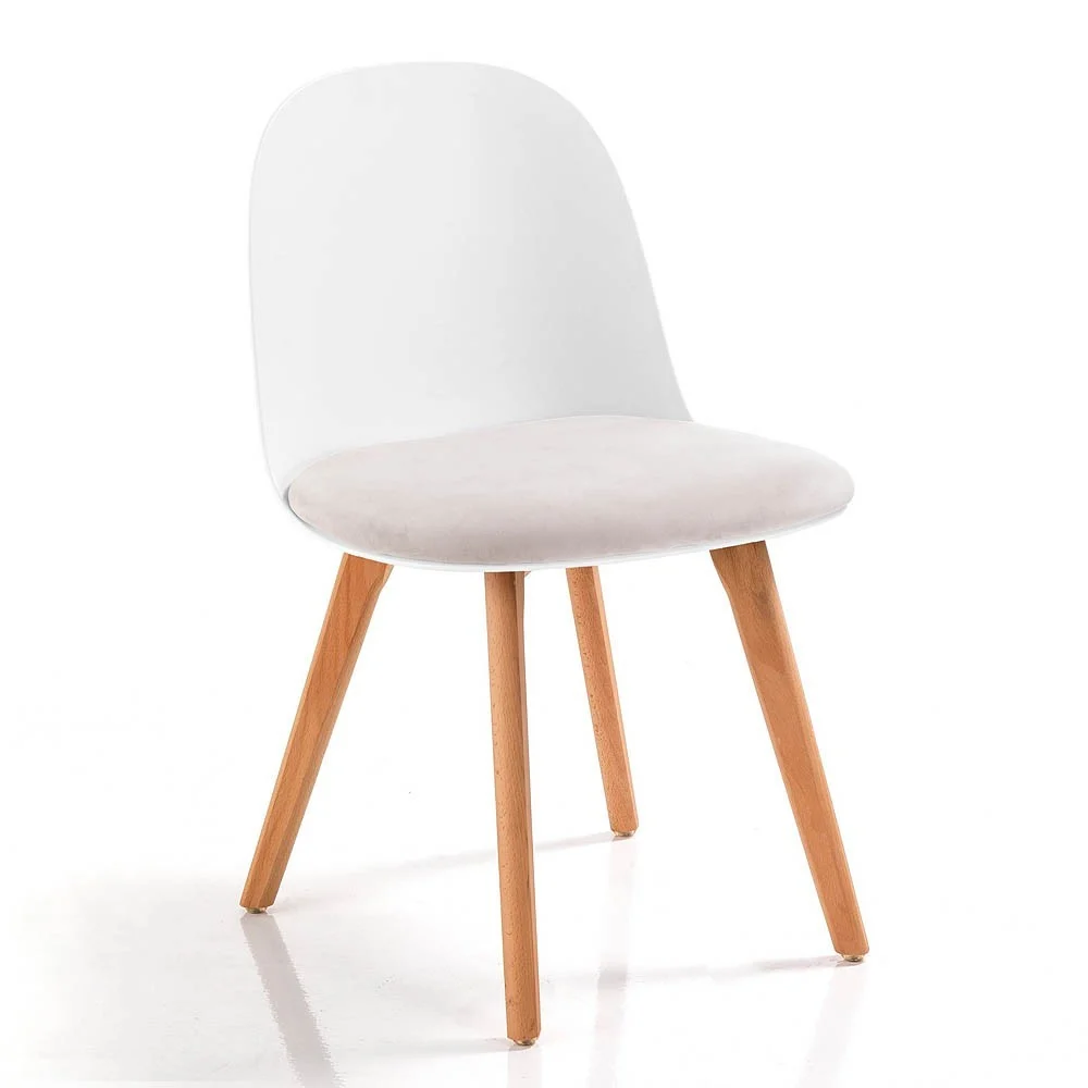 Tomasucci Sedia Jade imbottita con gambe in legno massello