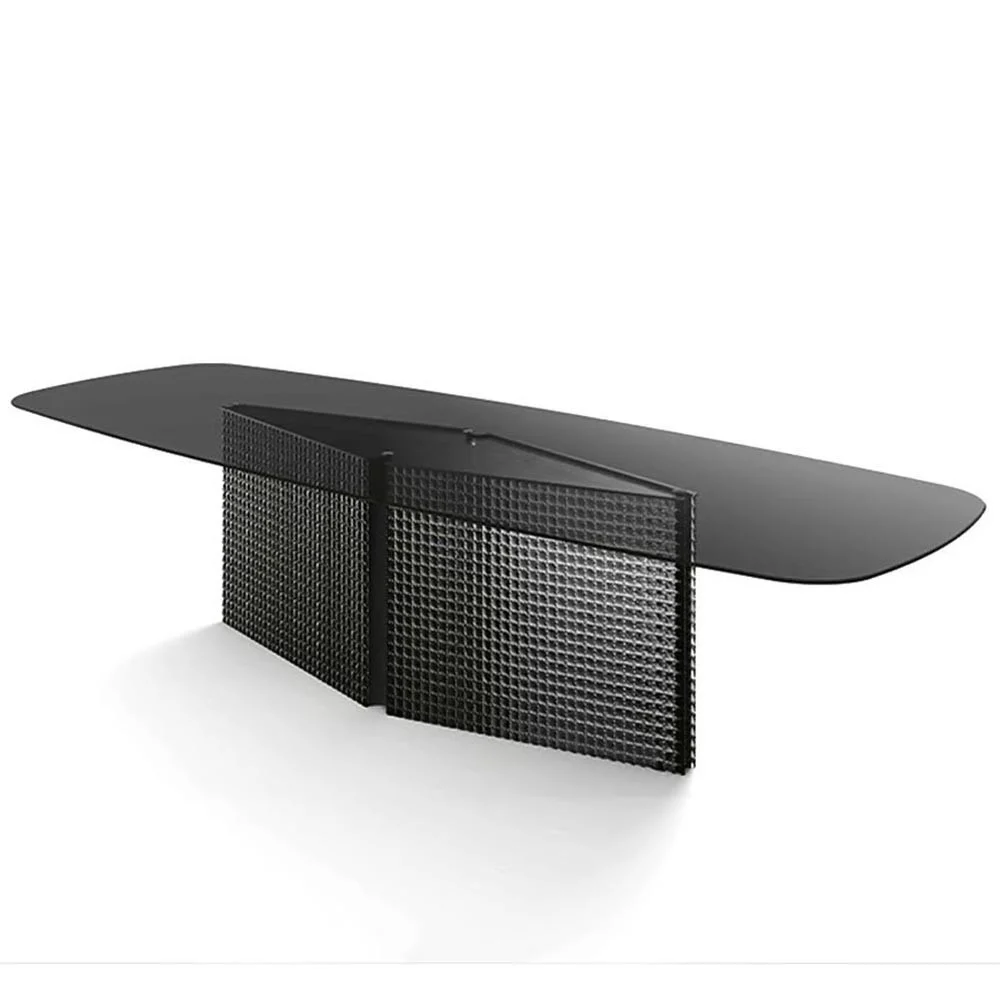 Tonelli Design Bow tavolo in vetro rettangolare