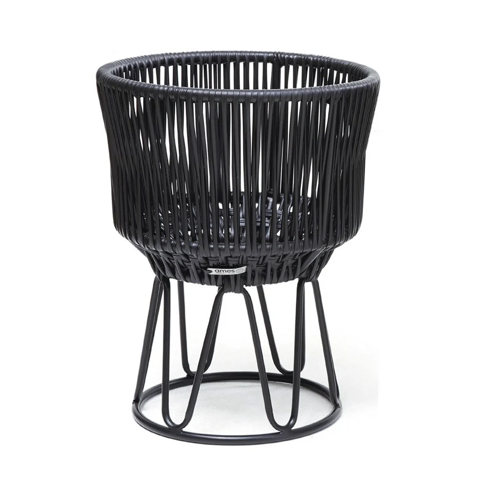 Vaso da fiori Circo 1 nero opaco e nero