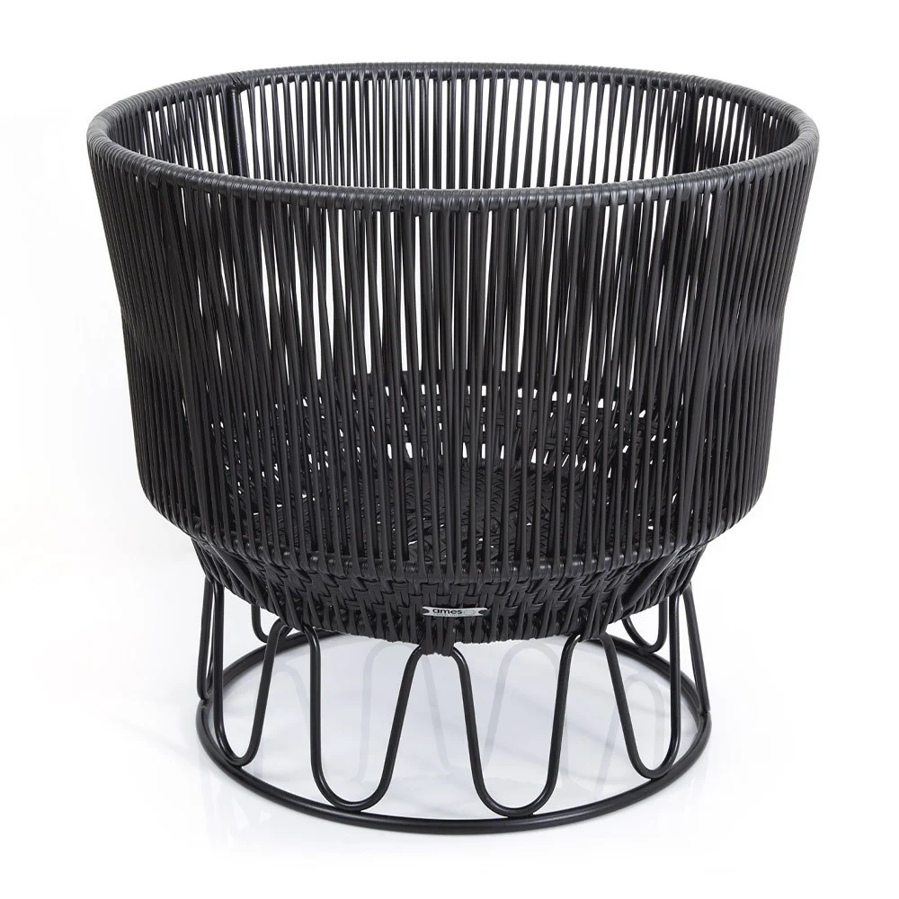Vaso da fiori Circo 4 nero opaco e nero