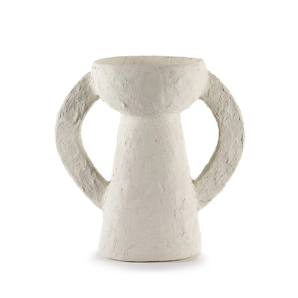 Vaso Earth bianco L