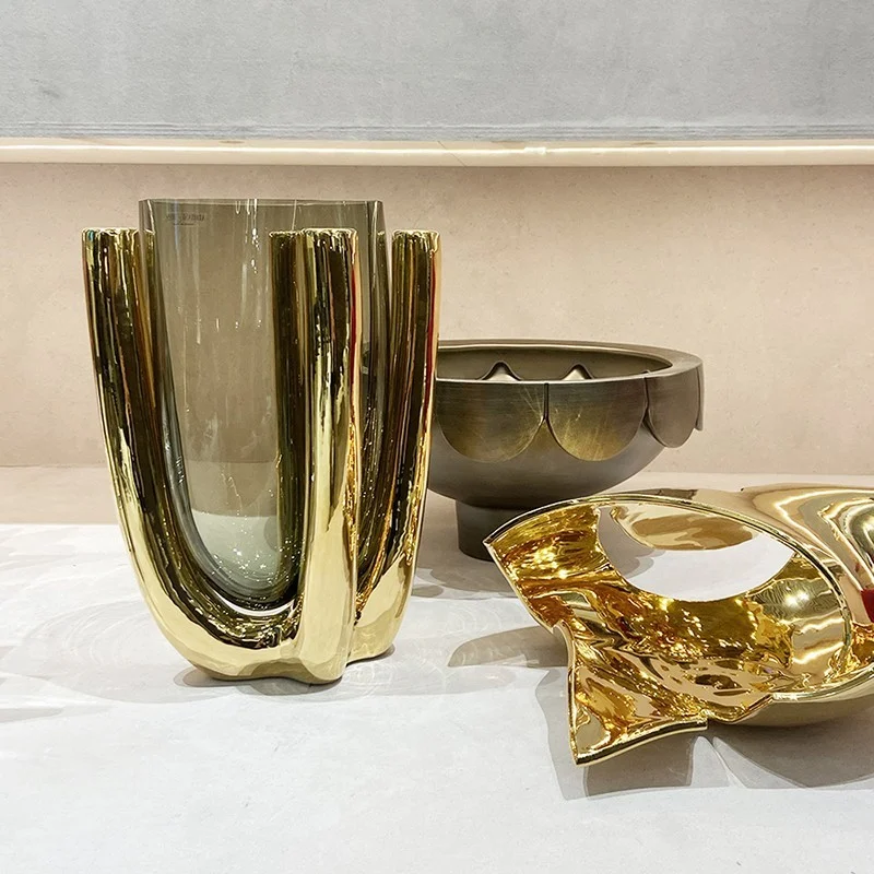 Vaso scultura in vetro Saphir Adriani e Rossi