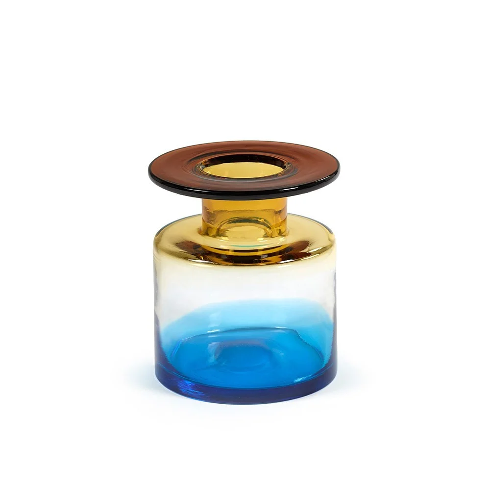 Vaso Wind & Fire ambra e blu