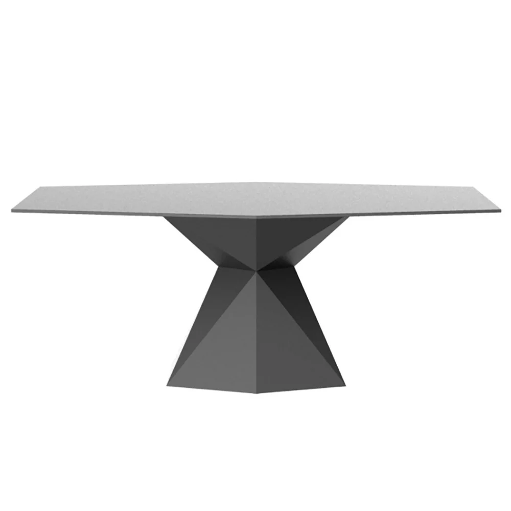 Vondom Vertex tavolo con base in polietilene e piano in laminato adatto si per indoor che outdoor