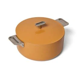 151 CASSERUOLA ANTIADERENTE 24 CM GIALLO + COPERCHIO