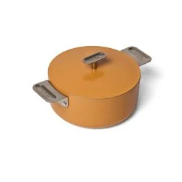 151 CASSERUOLA ANTIADERENTE 20 CM GIALLO + COPERCHIO