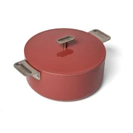 151 CASSERUOLA ANTIADERENTE 24 CM ROSSO + COPERCHIO