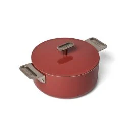 151 CASSERUOLA ANTIADERENTE 20 CM ROSSO + COPERCHIO