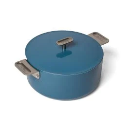 151 CASSERUOLA ANTIADERENTE 24 CM BLU + COPERCHIO