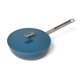 151 WOK ANTIADERENTE 24 CM BLU + COPERCHIO