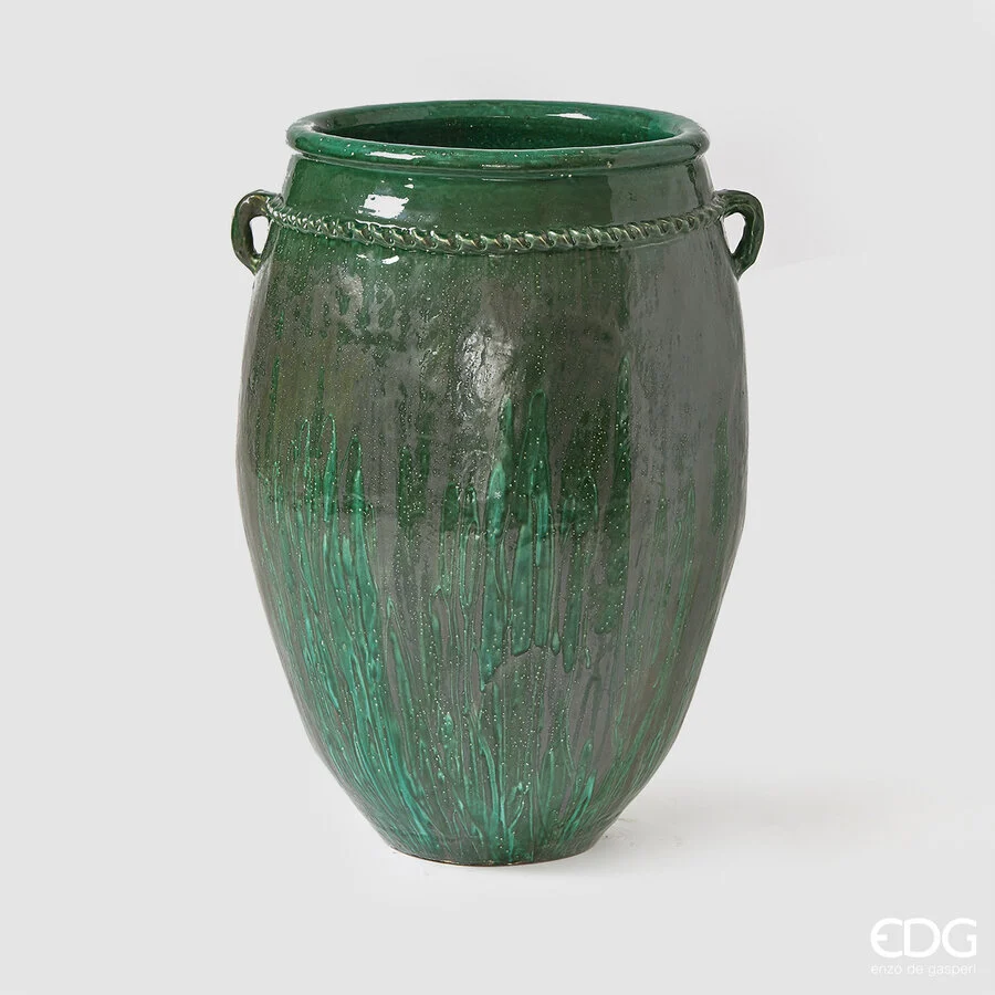 EDG Enzo De Gasperi Vaso Fenice Anfora H 84 Cm D 56 Cm Green Waterproof